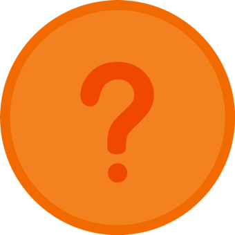 Image of a question mark enclosed in an orange circle, representing inquiry.