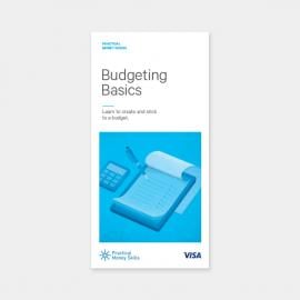 budgeting basics banner having a calculator and notepad image on it