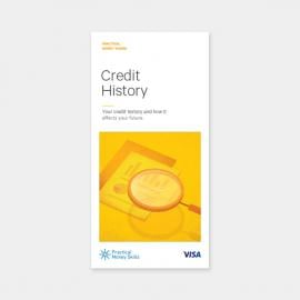 credit history banner having magnifying glass image on it