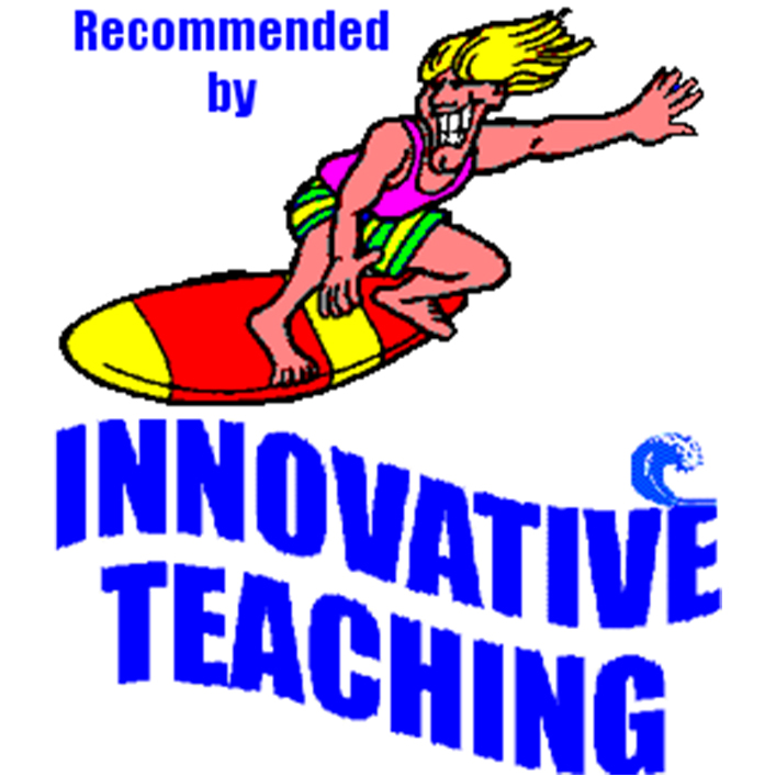 Logo for innovative teaching: A lightbulb with a graduation cap on top, symbolizing creative and forward-thinking education.