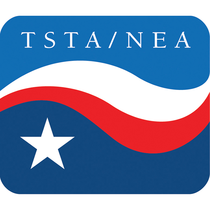 TSA/NEA logo: A circular emblem featuring the initials "TSA" and "NEA" intertwined. Colors are red, white, and blue.